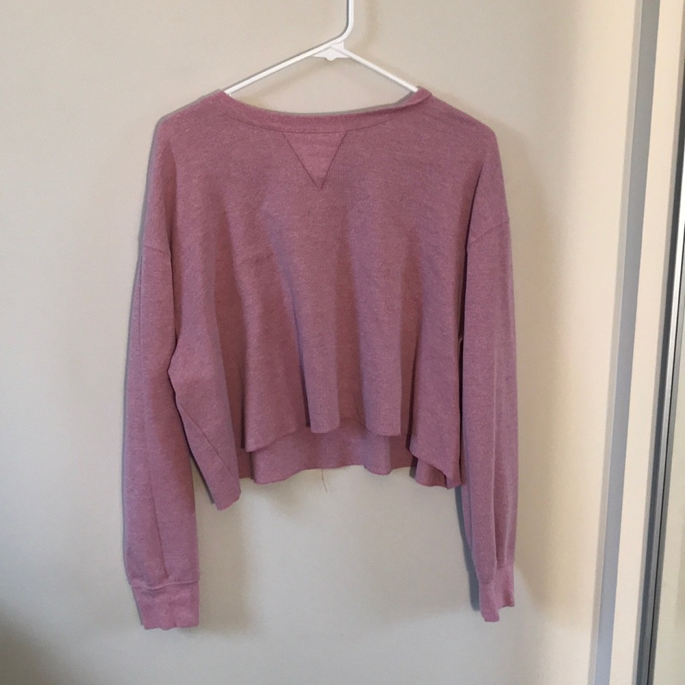 pink comfy crop top